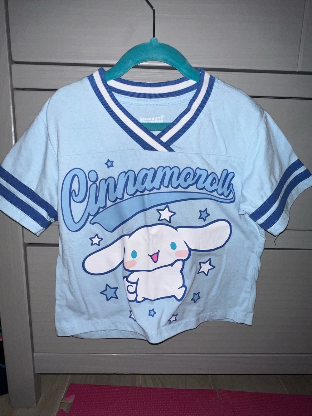 Sanrio Cinnamoroll Light Blue Graphic Tee (XS 4/5)